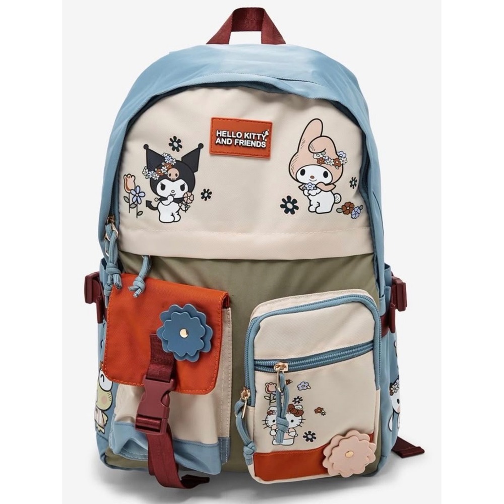 Sanrio Hello Kitty and Friends Bioworld Backpack Blue Kuromi My Melody New